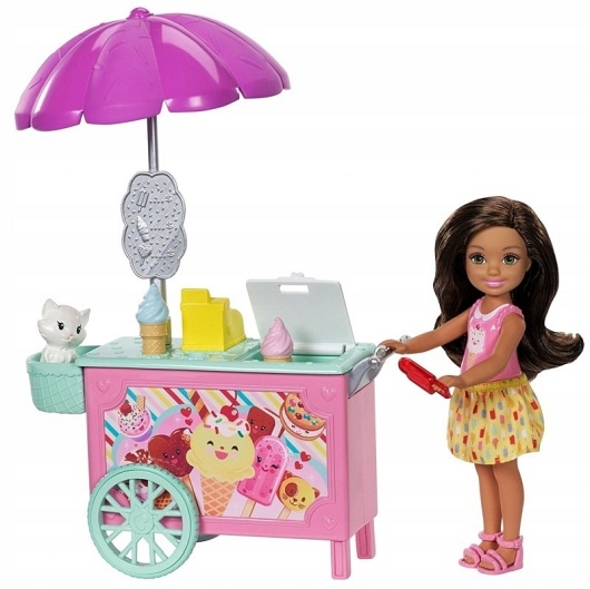 Barbie. Chelsea - wózek z lodami