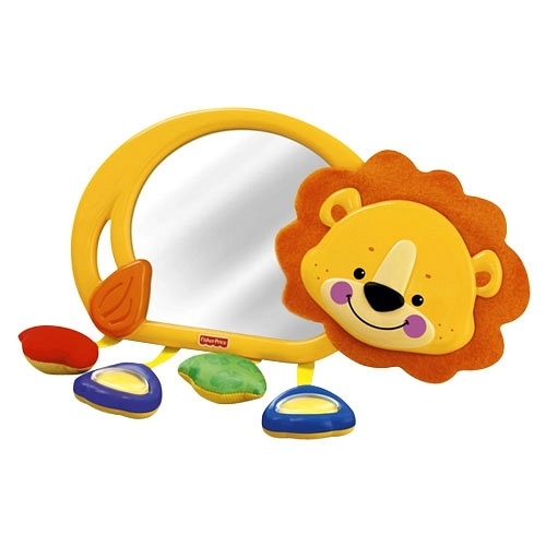 Uśmiechnięty Lew z lusterkiem