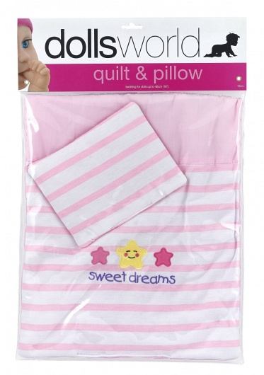 Kołderka i poduszka dla lalki