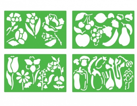 Szablony z pisakami - kwiaty