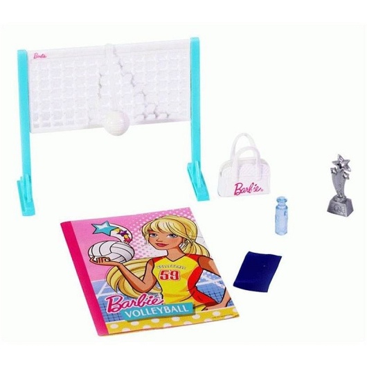 Lalka Barbie i Chelsea - trening siatkówki