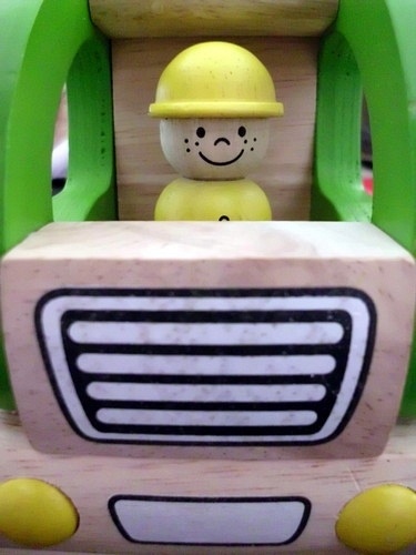 Samochód drewniany - śmieciarka