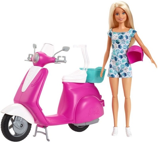 Lalka Barbie + skuter