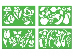 Szablony z pisakami - kwiaty